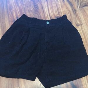 Big Bud Press Black Corduroy Trouser Shorts